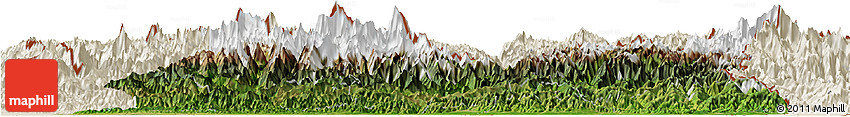 Satellite Horizon Map of East, shaded relief outside