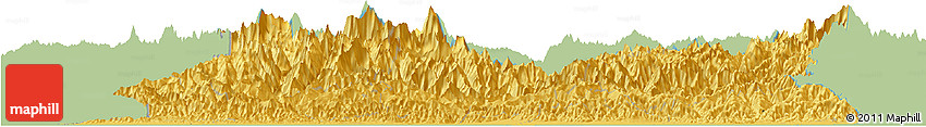 Savanna Style Horizon Map of East, single color outside