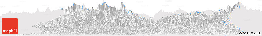 Silver Style Horizon Map of East, single color outside