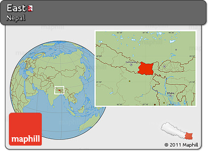 Savanna Style Location Map of East