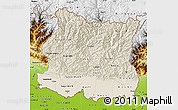 Shaded Relief Map of East, physical outside