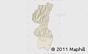 Shaded Relief Map of Mechi, cropped outside