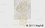 Shaded Relief Map of Mechi, lighten