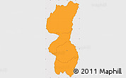 Political Simple Map of Mechi, cropped outside