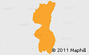Political Simple Map of Mechi, single color outside