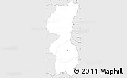 Silver Style Simple Map of Mechi