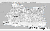 Gray Panoramic Map of East, single color outside