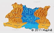 Political Panoramic Map of East, cropped outside
