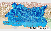 Political Shades Panoramic Map of East, lighten