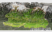 Satellite Panoramic Map of East, darken, semi-desaturated