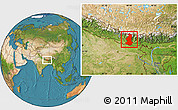 Satellite Location Map of Sagarmath