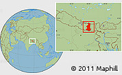 Savanna Style Location Map of Sagarmath