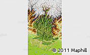 Satellite Map of Sagarmath, physical outside