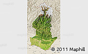 Satellite Map of Sagarmath, shaded relief outside
