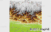 Physical Panoramic Map of Sagarmath