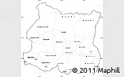 Blank Simple Map of East, cropped outside