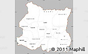Gray Simple Map of East, cropped outside