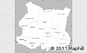 Gray Simple Map of East, single color outside