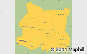Savanna Style Simple Map of East, single color outside