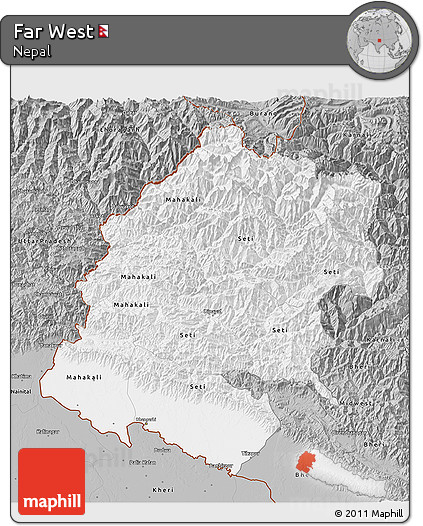Gray 3D Map of Far West