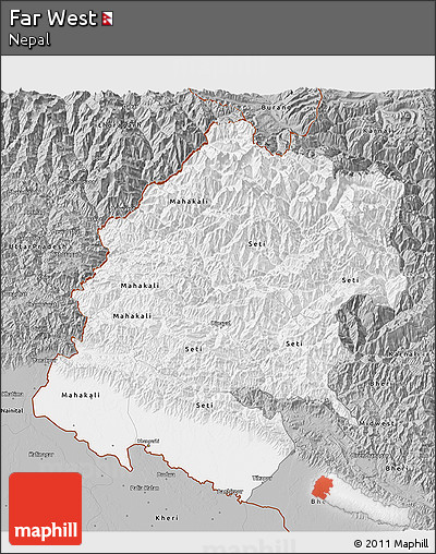 Gray 3D Map of Far West