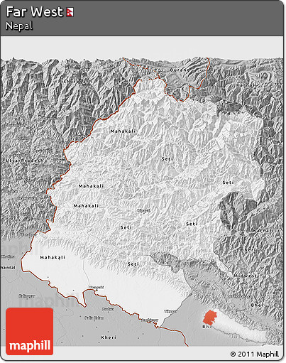 Gray 3D Map of Far West