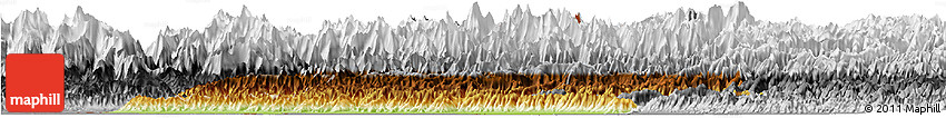 Physical Horizon Map of Far West, desaturated