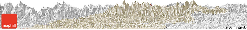 Shaded Relief Horizon Map of Far West, lighten, desaturated Shaded Relief Horizon Map of Far West, lighten, desaturated