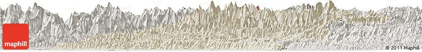 Shaded Relief Horizon Map of Far West, semi-desaturated Shaded Relief Horizon Map of Far West, semi-desaturated