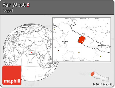 Blank Location Map of Far West
