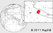 Blank Location Map of Far West