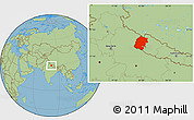 Savanna Style Location Map of Far West
