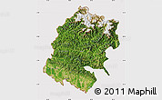 Satellite Map of Far West, cropped outside
