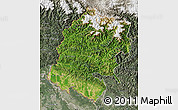 Satellite Map of Far West, semi-desaturated