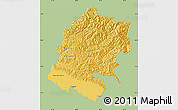 Savanna Style Map of Far West, single color outside