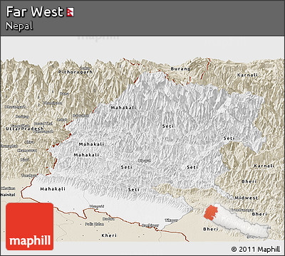 Classic Style Panoramic Map of Far West