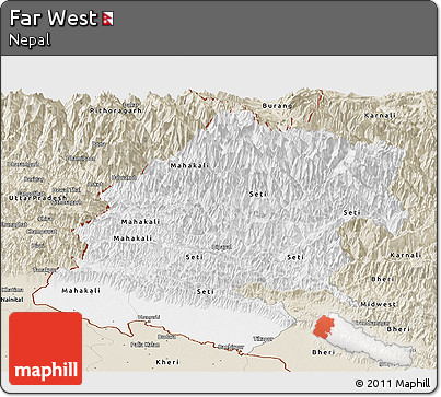 Classic Style Panoramic Map of Far West
