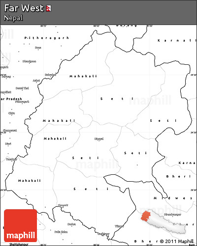 Blank Simple Map of Far West