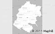 Gray Simple Map of Far West, single color outside