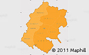 Political Shades Simple Map of Far West, cropped outside