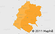 Political Shades Simple Map of Far West, single color outside