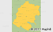 Savanna Style Simple Map of Far West, single color outside