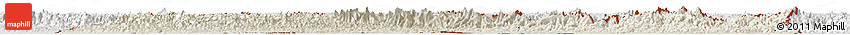 Shaded Relief Horizon Map of Nepal, lighten, semi-desaturated