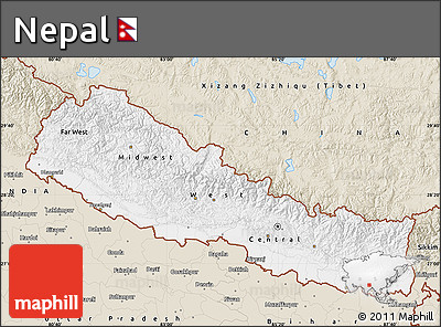 Classic Style Map of Nepal