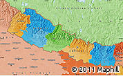 Political Map of Nepal, political shades outside