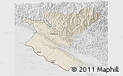 Shaded Relief 3D Map of Bheri, lighten, desaturated