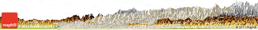 Shaded Relief Horizon Map of Bheri, physical outside