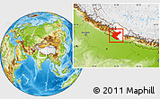 Physical Location Map of Bheri, highlighted parent region