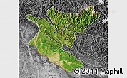 Satellite Map of Bheri, desaturated