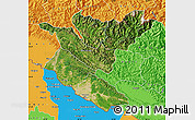 Satellite Map of Bheri, political outside